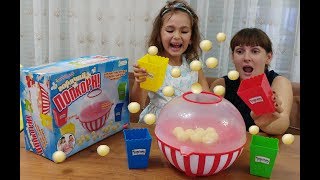 POPCORN MAKİNASI . EN ÇOK POPCORN YAPAN KAZANIR. BİZ ÇOK EĞLENDİK.TOYS UNBOXİNG.