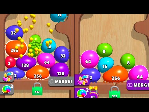 Blob Merge 3D All 'Rainbow' Blobs | 2048 Merges Android Gameplay World Record