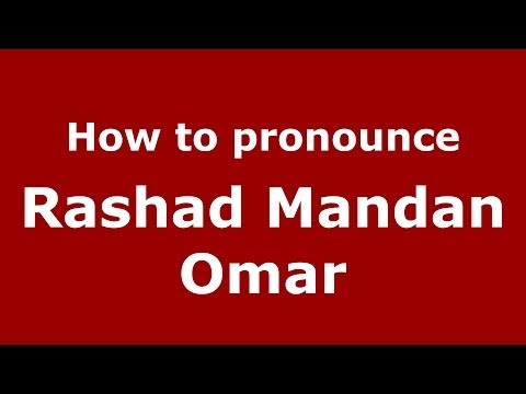 How to pronounce Rashad Mandan Omar (Arabic/Iraq) - PronounceNames.com