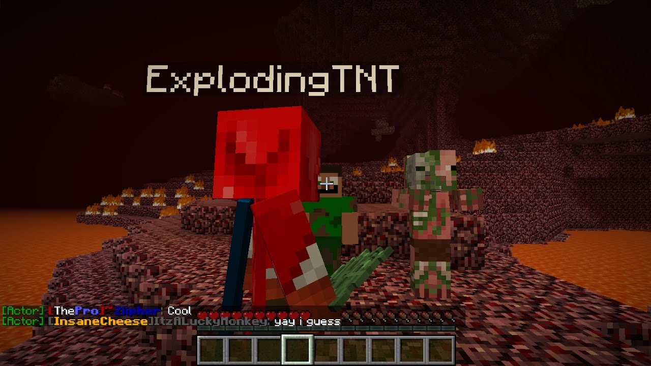Minecraft Funny Moments On ExplodingTNT Acting Server!