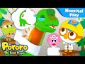 Dino Doctor Pororo The Sad Long Necked Brachiosaurus Dinosaur Cartoon Pororo Dino World
