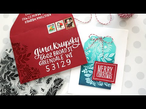 Easy Holiday Card & Matching Envelope (NEW Gina K Holiday Kit)