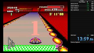 【SFC版F-ZERO】King League RTA 13'59"86（Fire Stingray）【プレイ動画】