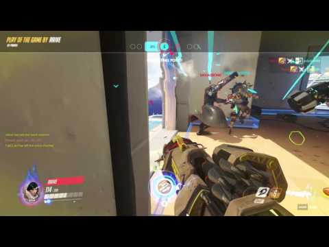 "Gonna Push you off a Cliff"Overwatch- Another Play of the game with MVP as Pharah