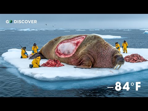 Surviving −84°F: Inuit Foods & Hunting a 4000-Pound Walrus Worth $20,000 | Fishing Documentary