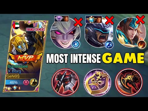 Most Intense Match Ever ~ Xborg Best Build 2022 ~ Xborg Solo Rank Gameplay ~ Mobile Legends