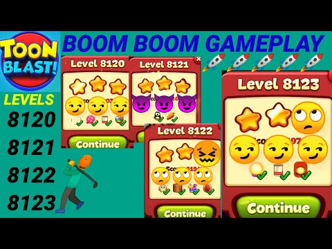 Toon Blast Level 8120 8121 8122 8123 |Boom Boom Gameplay😈