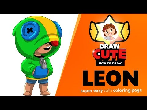 How to draw Leon | Brawl Stars super easy drawing tutorial