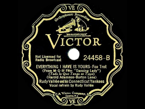 1934 HITS ARCHIVE: Everything I Have Is Yours - Rudy Vallee
