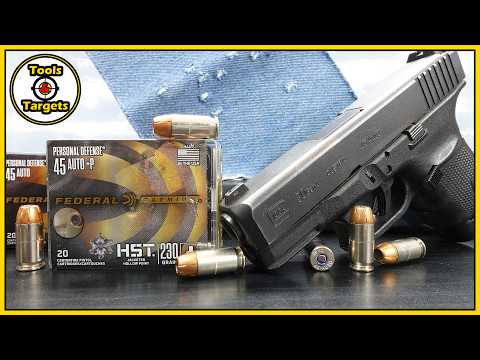 It's So GOOD!...Federal HST Standard VS +P .45 ACP Self-Defense AMMO Ballistic Gel Test!