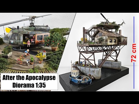 After the Apocalypse Diorama scale 1:35 Model Making with Wooden Boat + Epoxy Resin