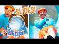 Blippi Visits A Giant Water Park Summer Videos For Kids