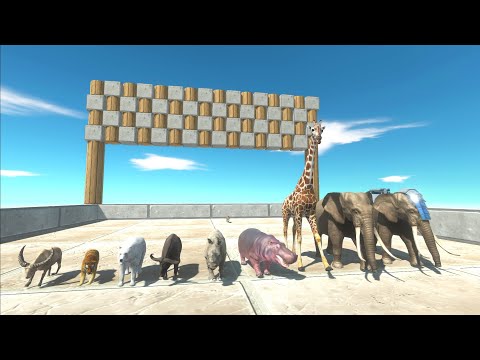 VOLCANO SPEED RACE ANIMALS PIG VS ALL FUNNY - Animal Revolt Battle Simulator