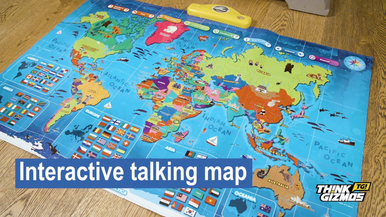 TG661 Interactive World Map - Features over 1000 Facts