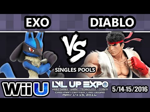 LVL Up Expo - TG | Diablo (Ryu) Vs. L3 Exo (Lucario) SSB4 Pools - Smash Wii U - Smash 4