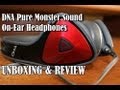 DNA Pure Monster Sound On-Ear Headphones UNBOXING & REVIEW