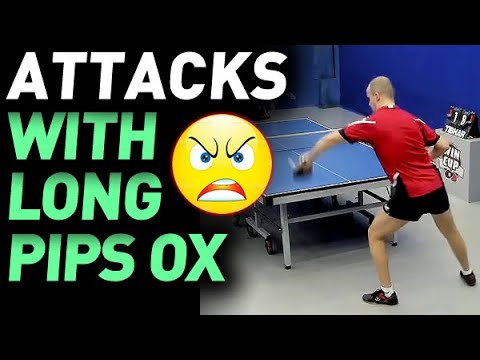 Long Pips OX - chopper technique & tactics: Cherevko Roman, aggressive pimples defender