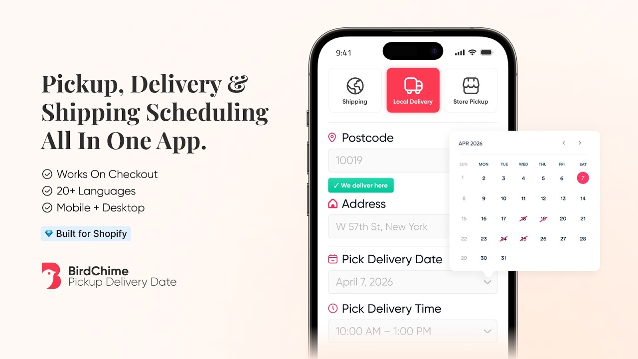 Bird Pickup Delivery Date Demo