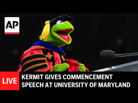 LIVE: Kermit the Frog gives commencement speech at University of Maryland