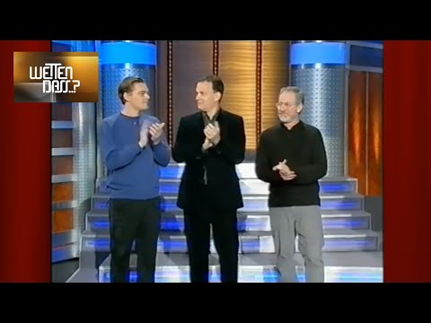 Absolutely iconic! "Wetten dass...?" with Tom Hanks, Leonardo DiCaprio and Steven Spielberg!