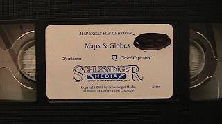 Map Skills for Children: Maps & Globes (2004 Schlessinger Media) VHS (