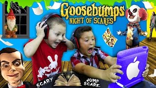 NIGHT OF JUMP SCARES!! Mike & Chase play GOOSEBUMPS N.O.S. iOS Game! (FGTEEV Scariest Gameplay)