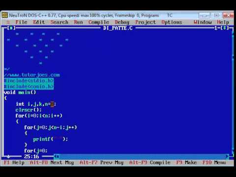 Diamond Patterin In C Programming Tamil