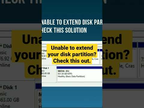 Unable to extend your disk partition?check this solution (follow main video)