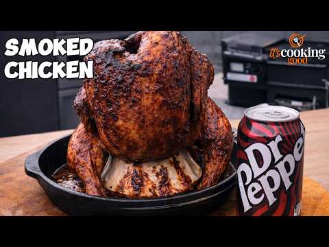 Beer Can Chicken Gets a Salty-Sweet Upgrade with Dr Pepper on the Traeger