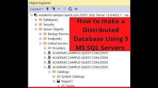 How to make a distributed database  system using 5 MS SQL servers (Step by step) - Please Subscribe