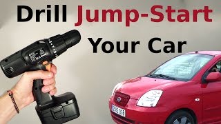 Jump - Start Your Car Using a Battery from the Drill