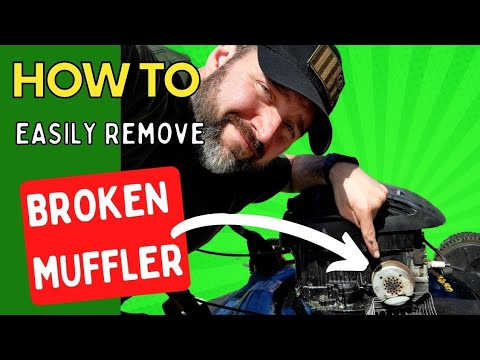 EASILY Remove a BROKEN Muffler from a Briggs and Stratton Push Mower Engine