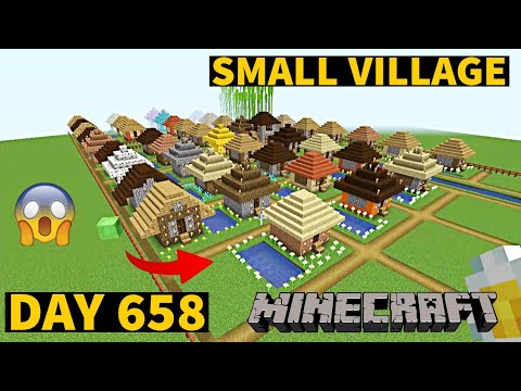 I build Small Village in Minecraft Creative mode 2023 Day 658