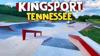 NEW AMAZING Kingsport Tennessee SKATEPARK | Scott Adams Memorial Skatepark 2022 Review