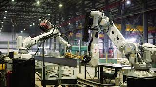 Fully automatic robotic assembly for beam or any metal product