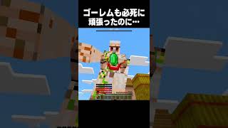 ゴーレムも頑張ったのに… #minecraft