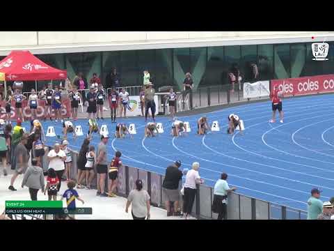 U13 Girls 100m Heat 4: 2022 Commonwealth Bank State Combined Events Championships - Saturday