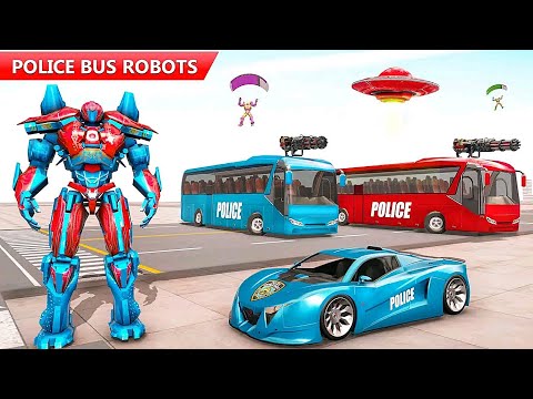 Bus Robot Car War Alien Attack Multi Robot Transformation Part2  | Android Gameplay