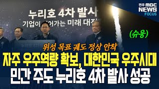 대한민국, 자주 우주역량 확보했다! 매년 1회씩 우주로!
