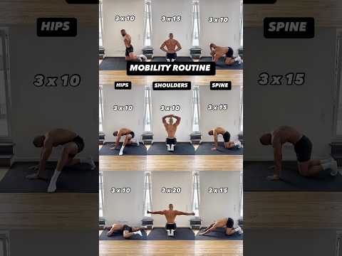MOBILITY ROUTINE CHEAT SHEET #mobility #backpain #shorts