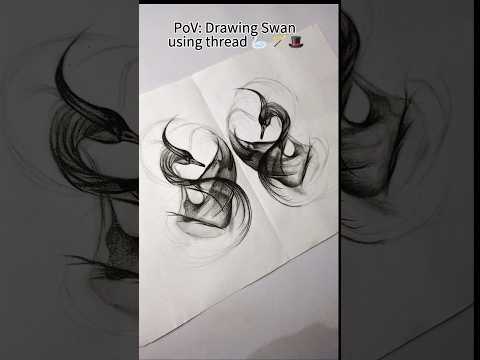 Drawing using thread #shorts #art