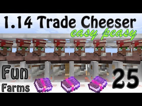 Minecraft 1.14 Easy Mending Books Tutorial [Fun Farms 25]