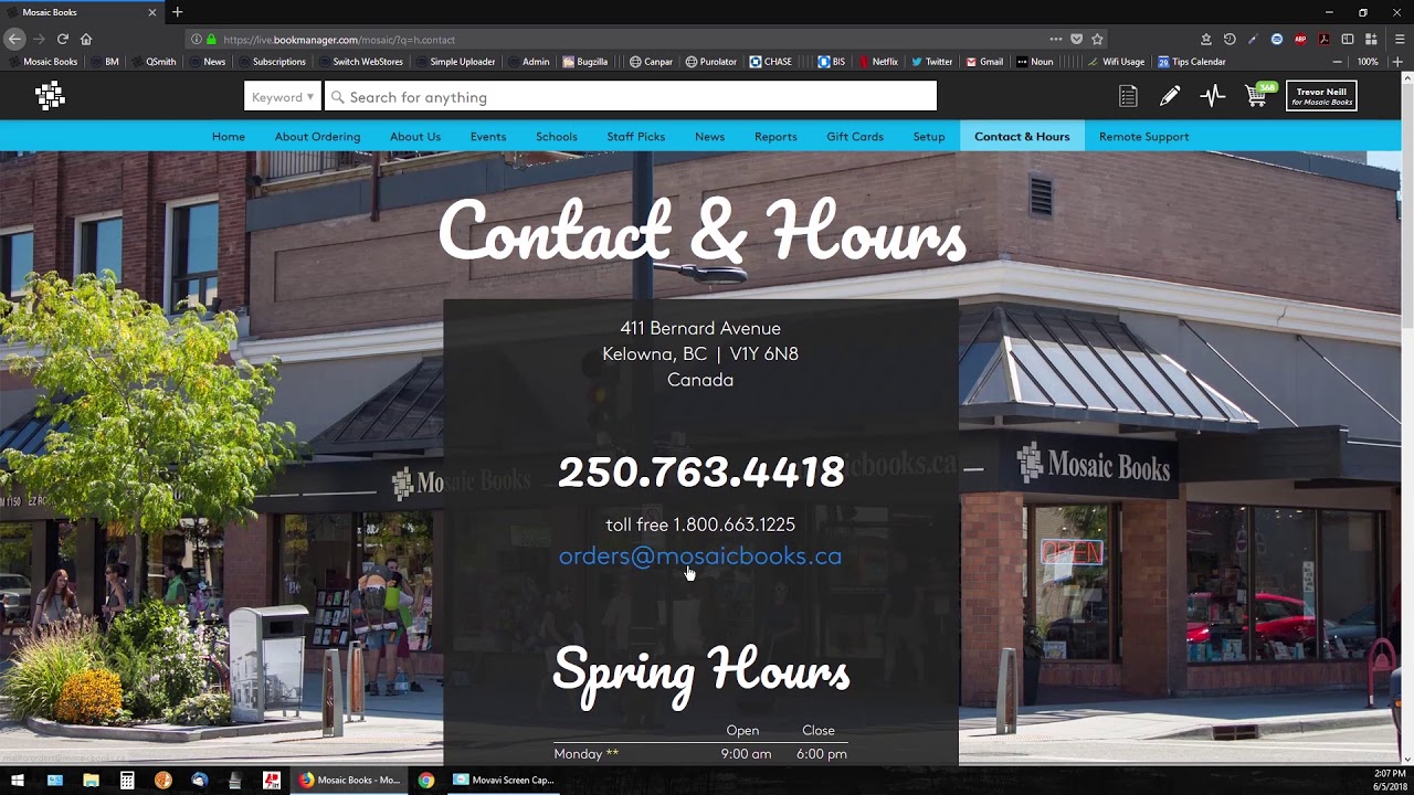New Contact & Hours Page |  Mobile Friendly Nav Bar