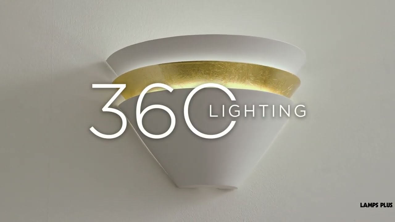 Video 1 Watch A Video About the Misty White and Gold Leaf LED Wall Sconce