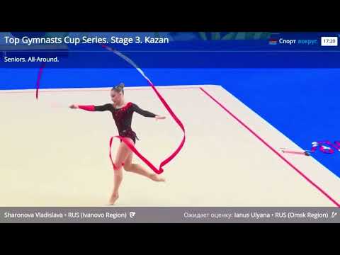 Vladislava Sharonova Ribbon 2025 AA at the Cup of the Strongest Stage III in Kazan 🖤❤️28.650