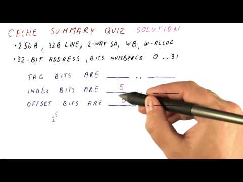 Cache Summary Quiz Solution 1 - Georgia Tech HPCA Part 3