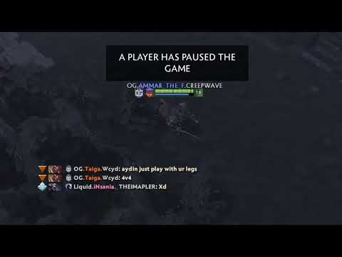 OG vs Team Liquid FUNNY CHAT TALK during pause INSaNiA "except mid laners" TI11 The International