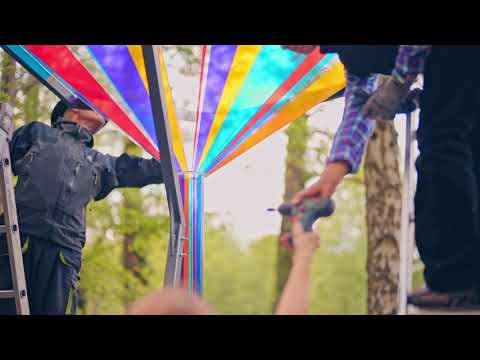 Aufbau der aquamediale 13 (2019)