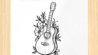 How To Draw A Guitar | Easy Guitar Drawing Step-by-Step 