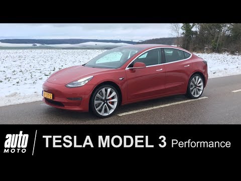 Tesla MODEL 3 Performance 1er ESSAI en France POV Auto-Moto.com